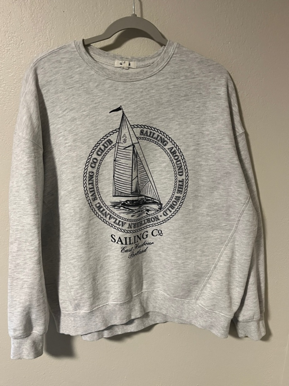 Garage Light Gray Sailing Co. Crewneck Sweatshirt